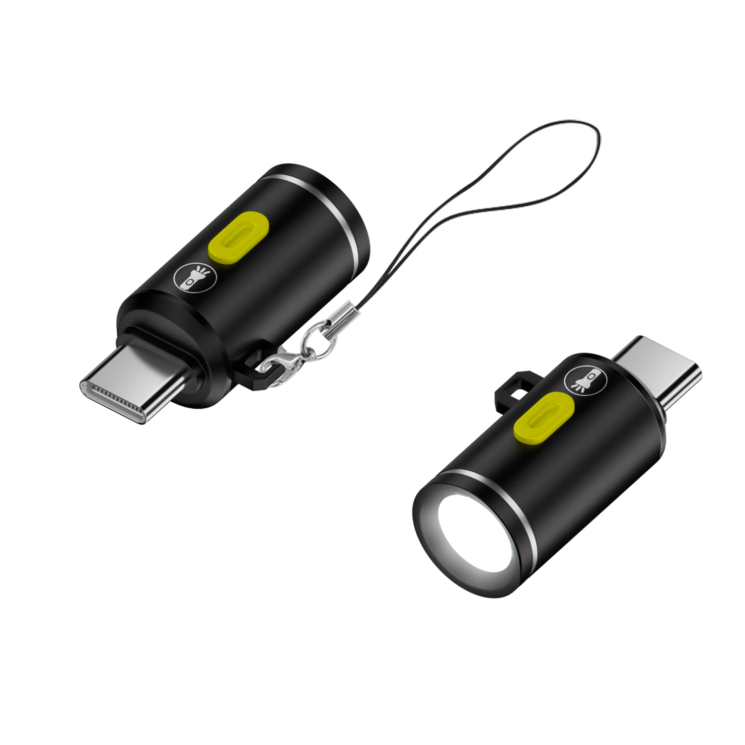 Outdoor Usb Power Bank - 2pcs Mini Flashlight USB C LED