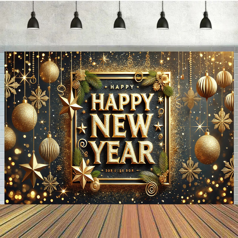 Outdoor Power For Wedding - Golden New Year celebration backdrop, suitable