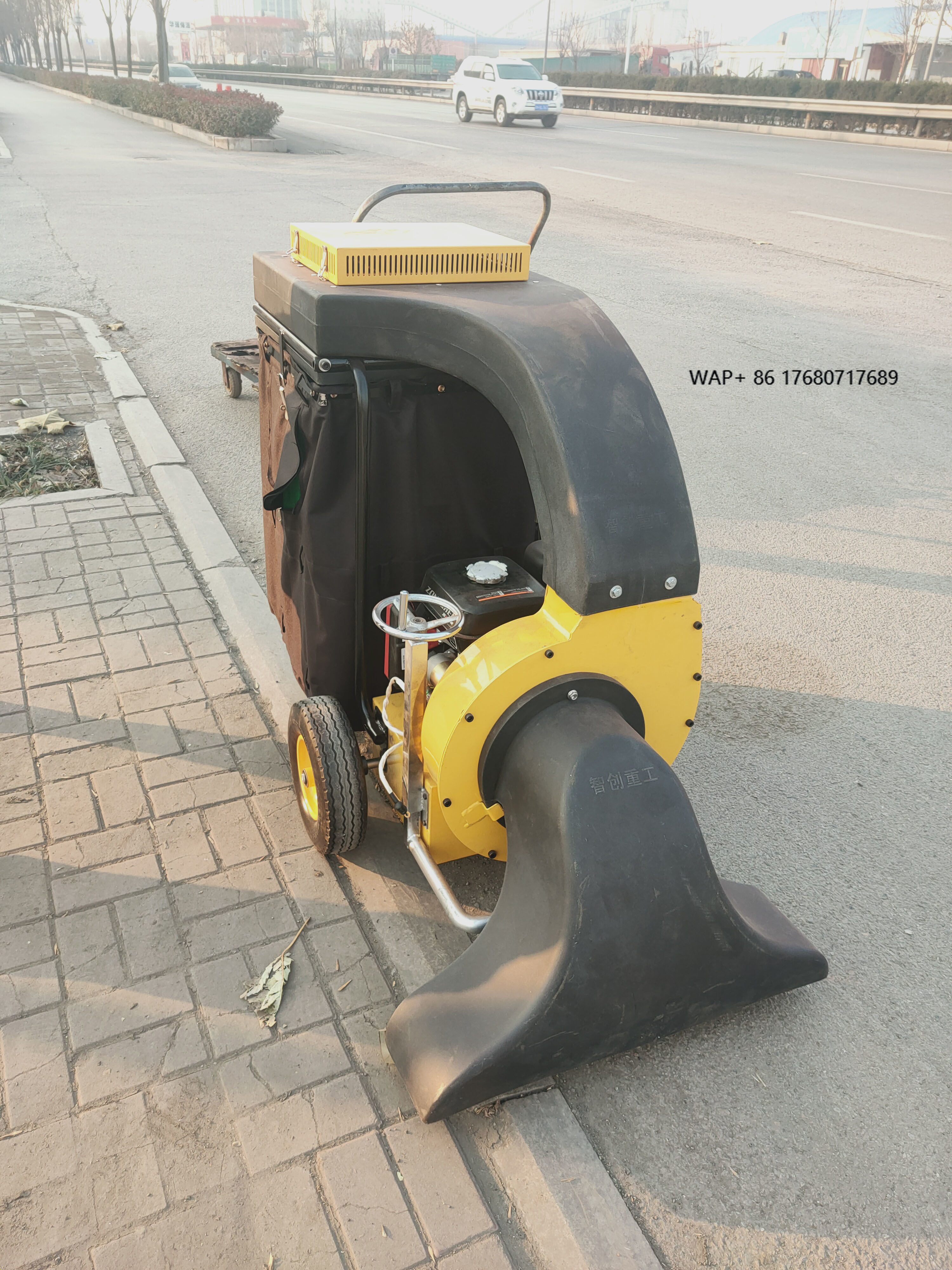 Outdoor Power Vacuum - Self Propelled Engine Powered Chipper Vacuum