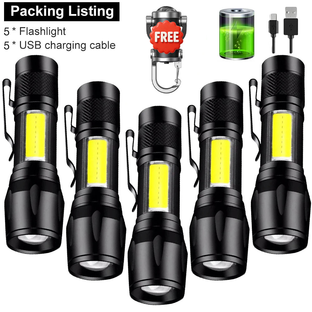 Outdoor Power Usb - Powerful Mini LED Flashlight COB LED