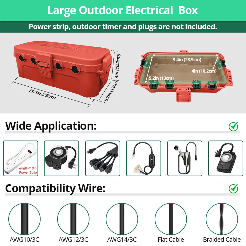 Waterproof Cable Boxes for Out - Outdoor Use Power Strip のレビューと価格