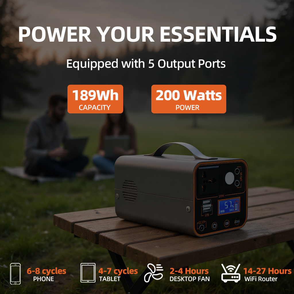 200W Portable Power Station 22 - Outdoor Power Bank With Ac Outlet のレビューと価格