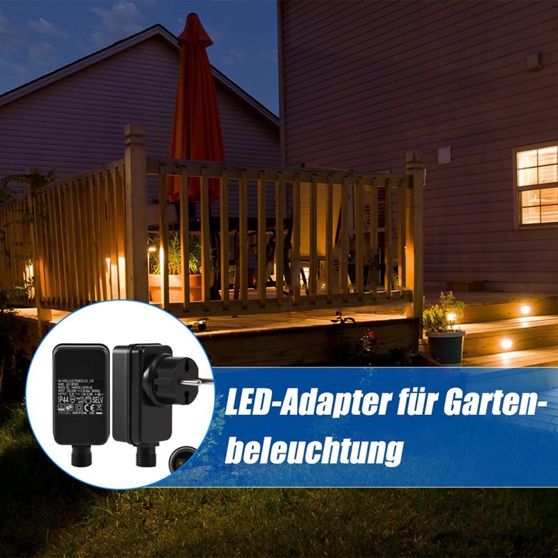 12V/1A LED Power Supply, Plug  - Outdoor Use Power Strip のレビューと価格