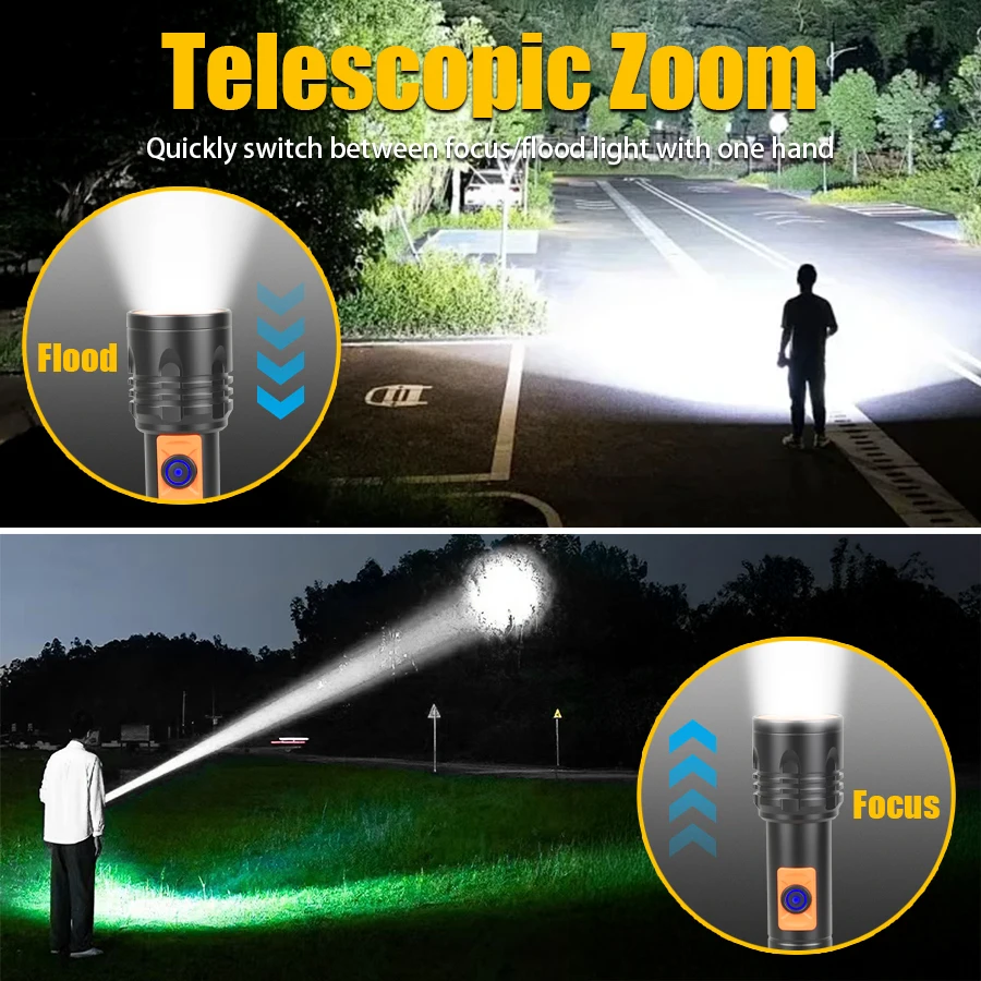 High Power LED Flashlight USB  - Outdoor Power Usb のレビューと価格