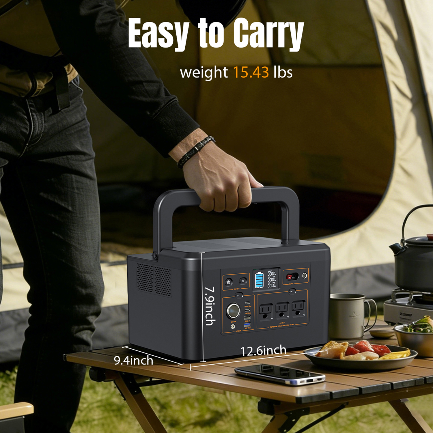 650W Portable Power Station,57 - Outdoor Power Bank With Ac Outlet のレビューと価格