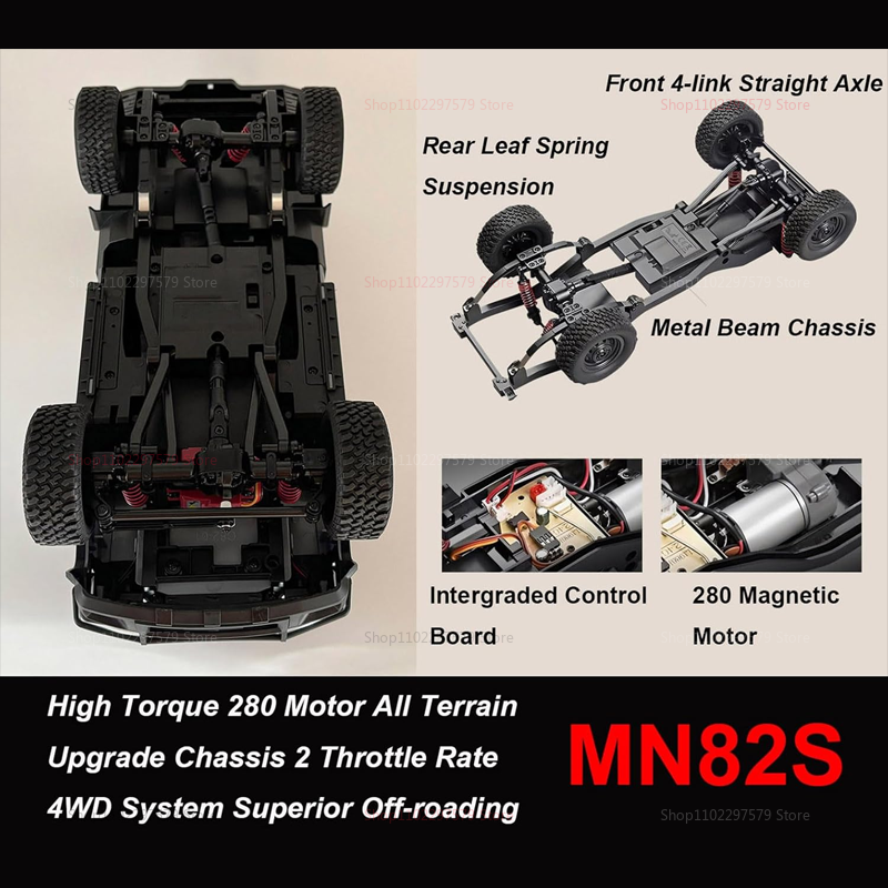 MN82 MN82S RC Crawler Truck 1/ - Outdoor Power Brush のレビューと価格