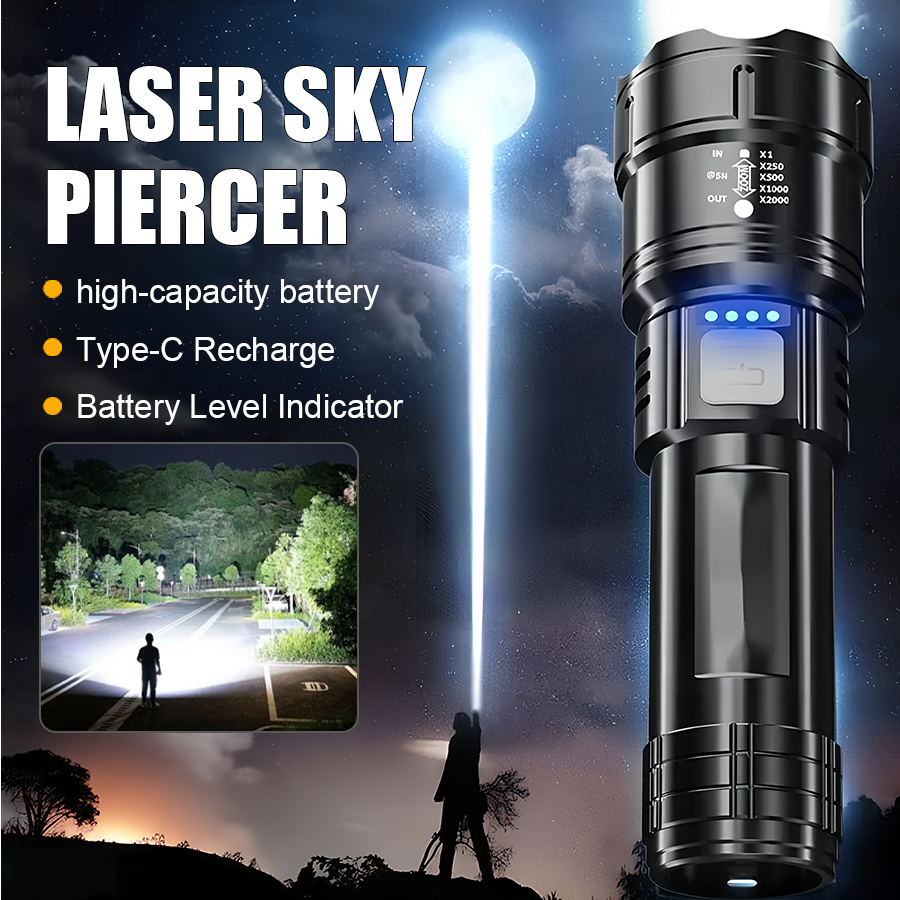 High Power P50 LED Flashlight  - Outdoor Power Usb のレビューと価格