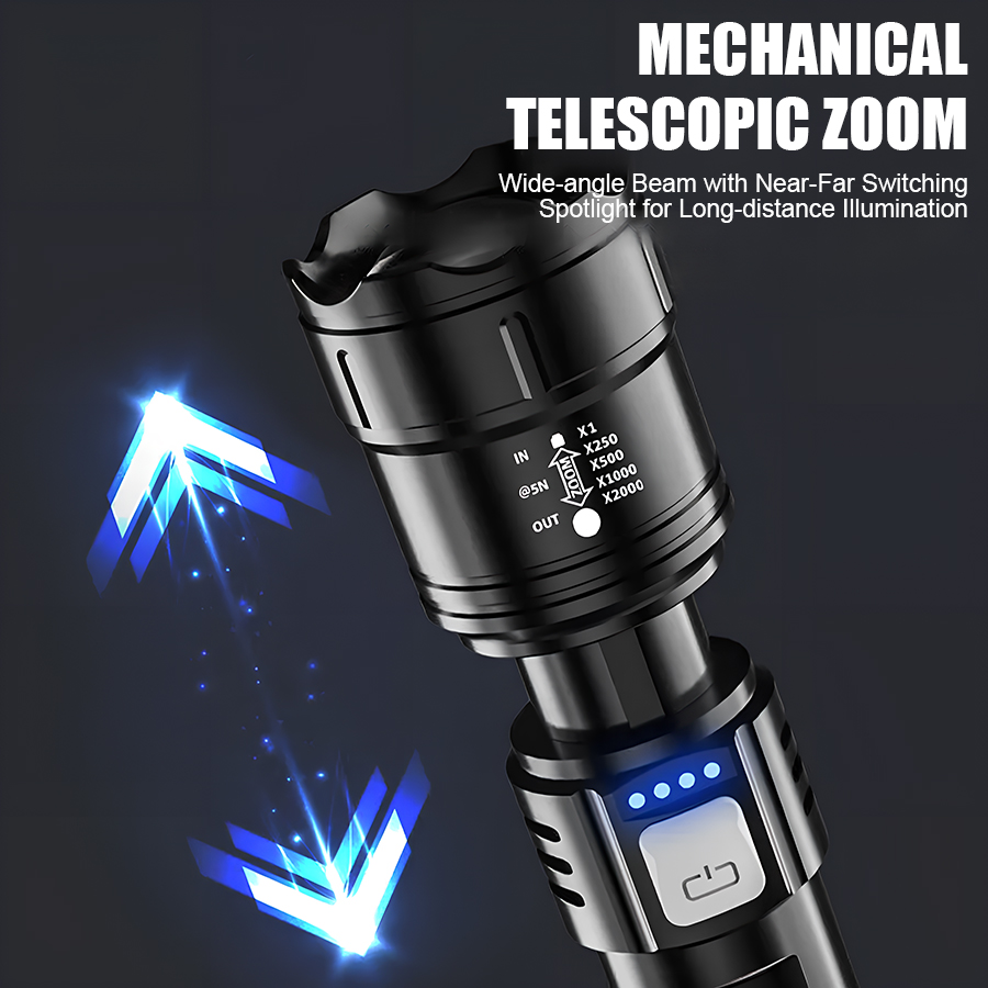 High Power P50 LED Flashlight  - Outdoor Power Usb のレビューと価格
