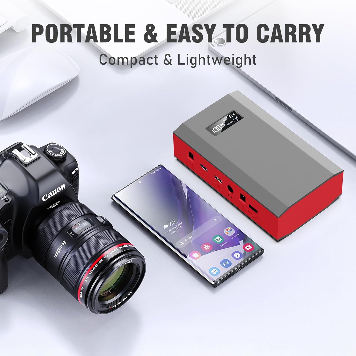 Portable Solar Power Bank with - Outdoor Power Bank With Ac Outlet のレビューと価格