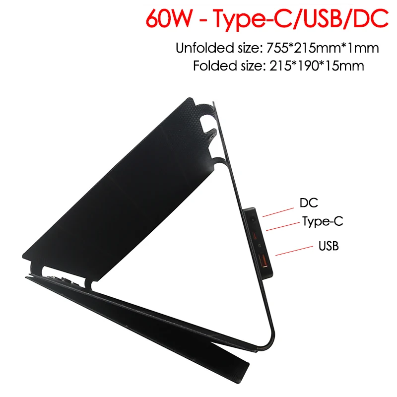 30W 60W Foldable Solar Panel B - Outdoor Usb Power Bank のレビューと価格