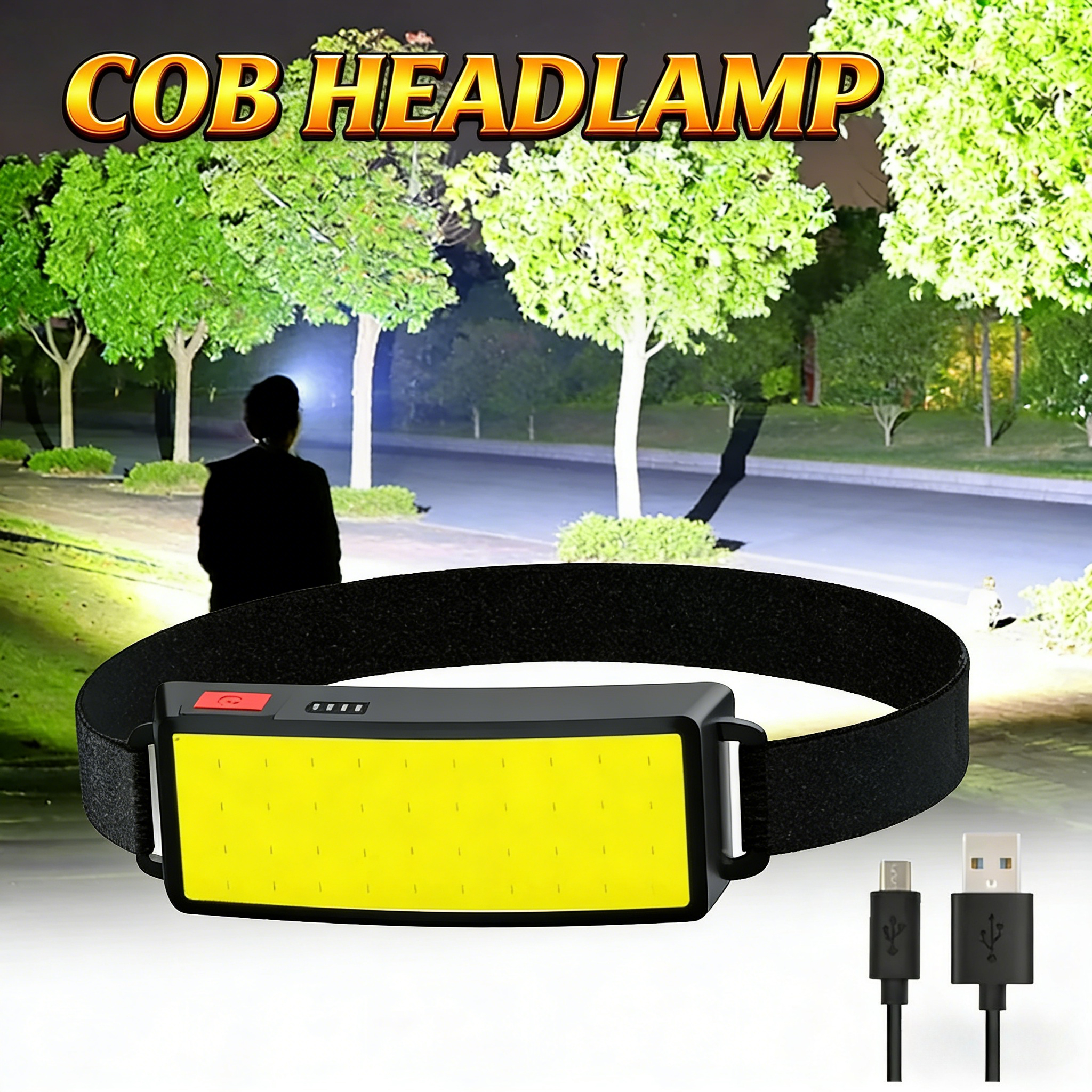 COB Portable LED Headlights Ou - Outdoor Usb Power Bank のレビューと価格