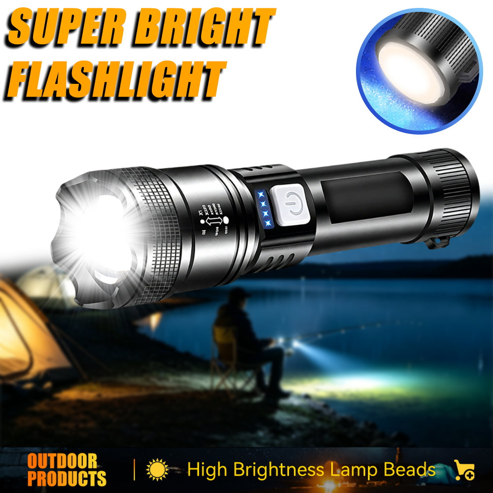 Powerful LED Flashlight USB Re - Outdoor Power Usb のレビューと価格