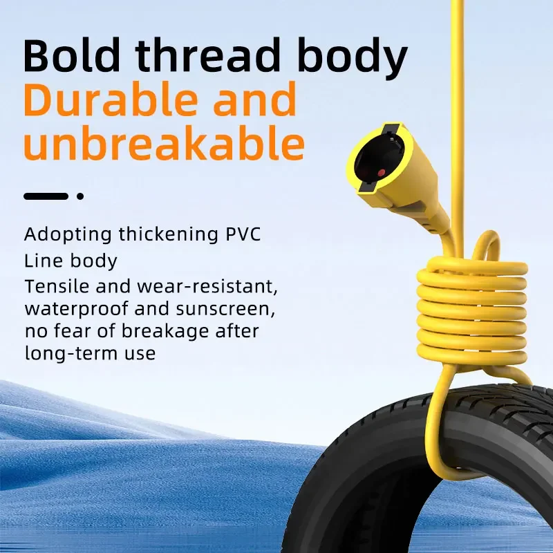 16A EU Schuko Extension Cord 4 - Outdoor Use Power Strip のレビューと価格
