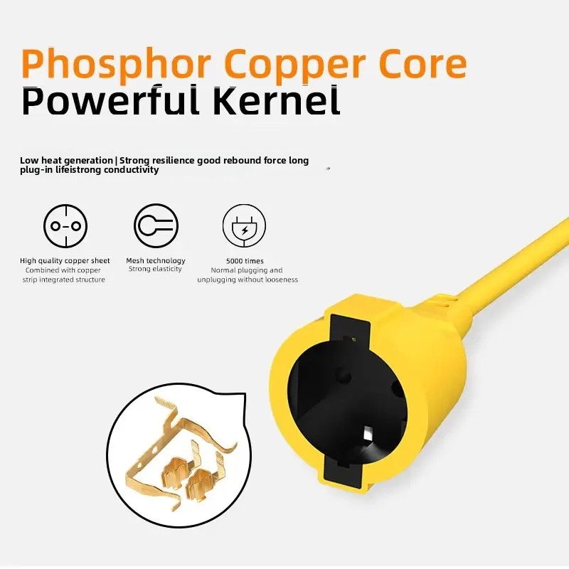 16A EU Schuko Extension Cord 4 - Outdoor Use Power Strip のレビューと価格