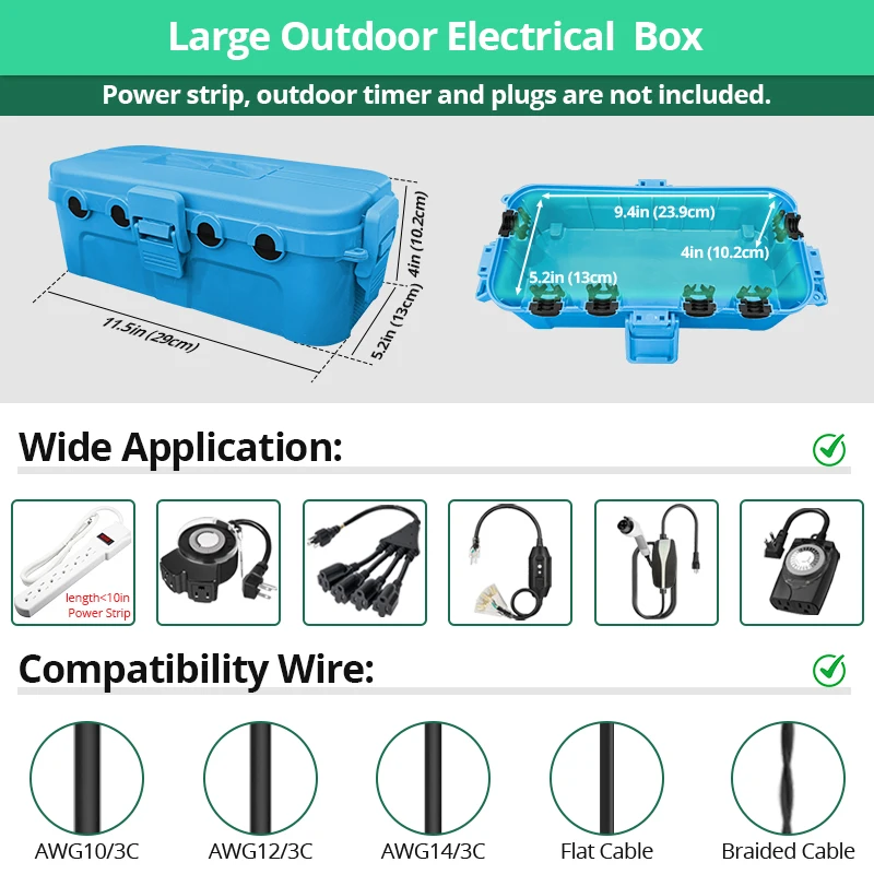 IP54 Medium Waterproof Cable B - Outdoor Use Power Strip のレビューと価格