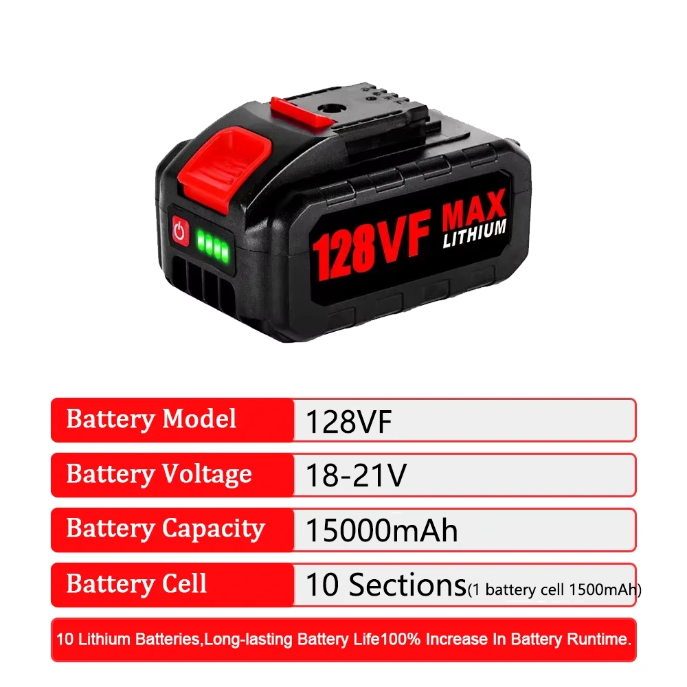 18V 21V 128VF 98VF Rechargeabl - Electric Chainsaw Battery のレビューと価格