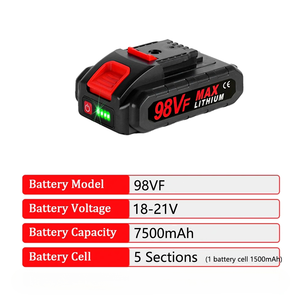 18V 21V 128VF 98VF Rechargeabl - Electric Chainsaw Battery のレビューと価格