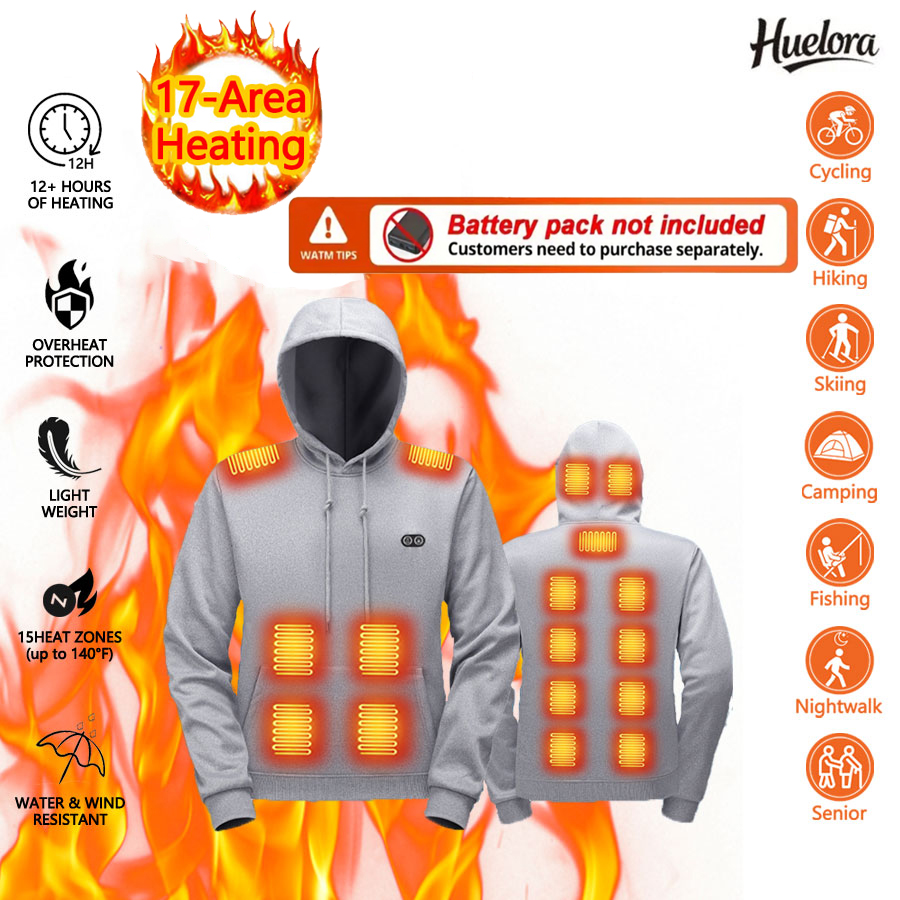 17 Zone Heating Hoodie Sweatsh - Outdoor Usb Power Bank のレビューと価格