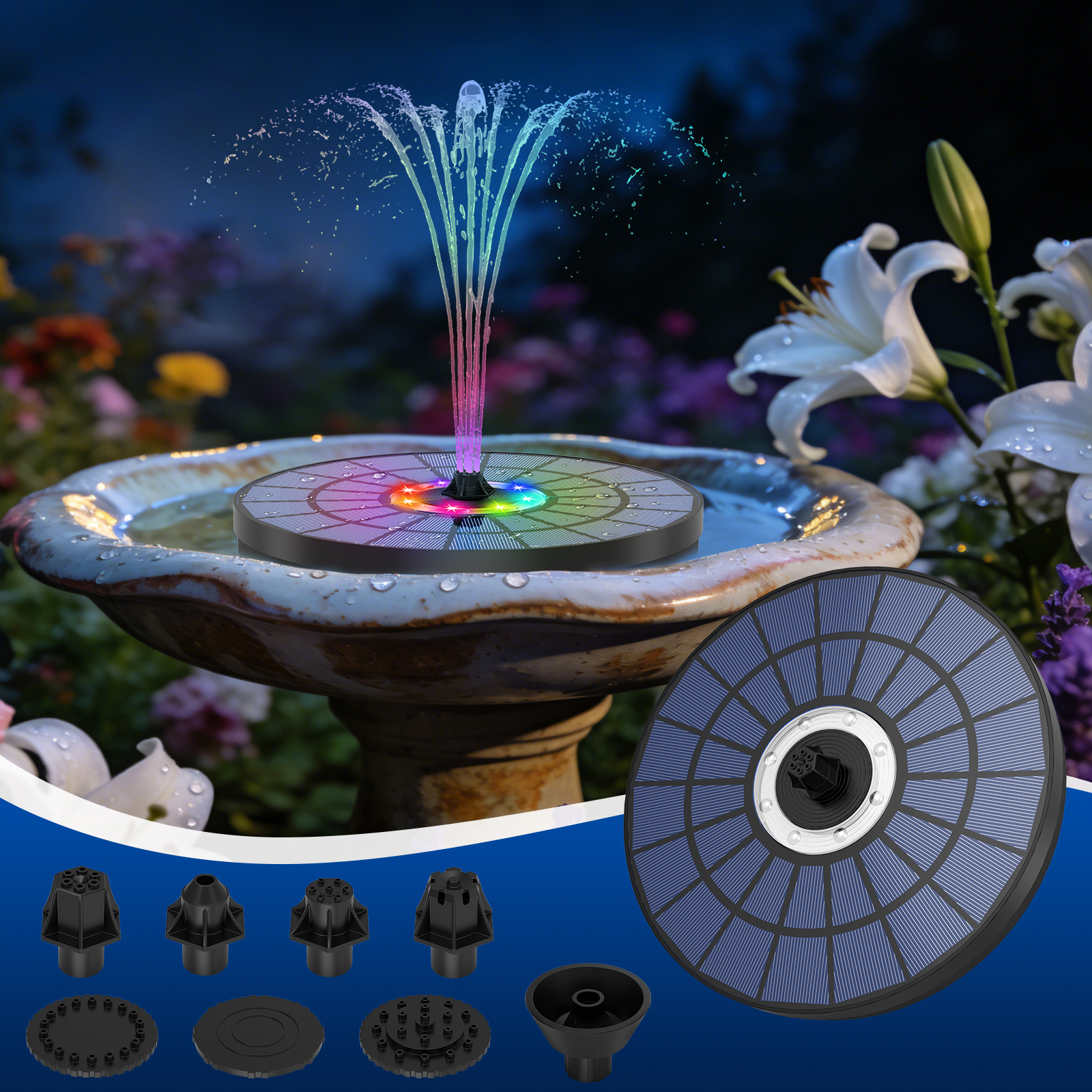 5.5W solar powered fountain wi - Outdoor Power Source のレビューと価格