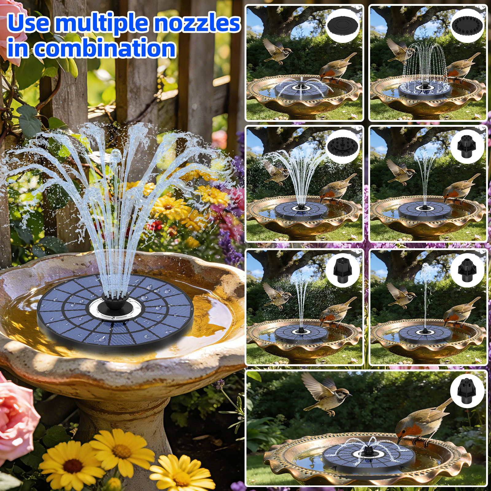 5.5W solar powered fountain wi - Outdoor Power Source のレビューと価格