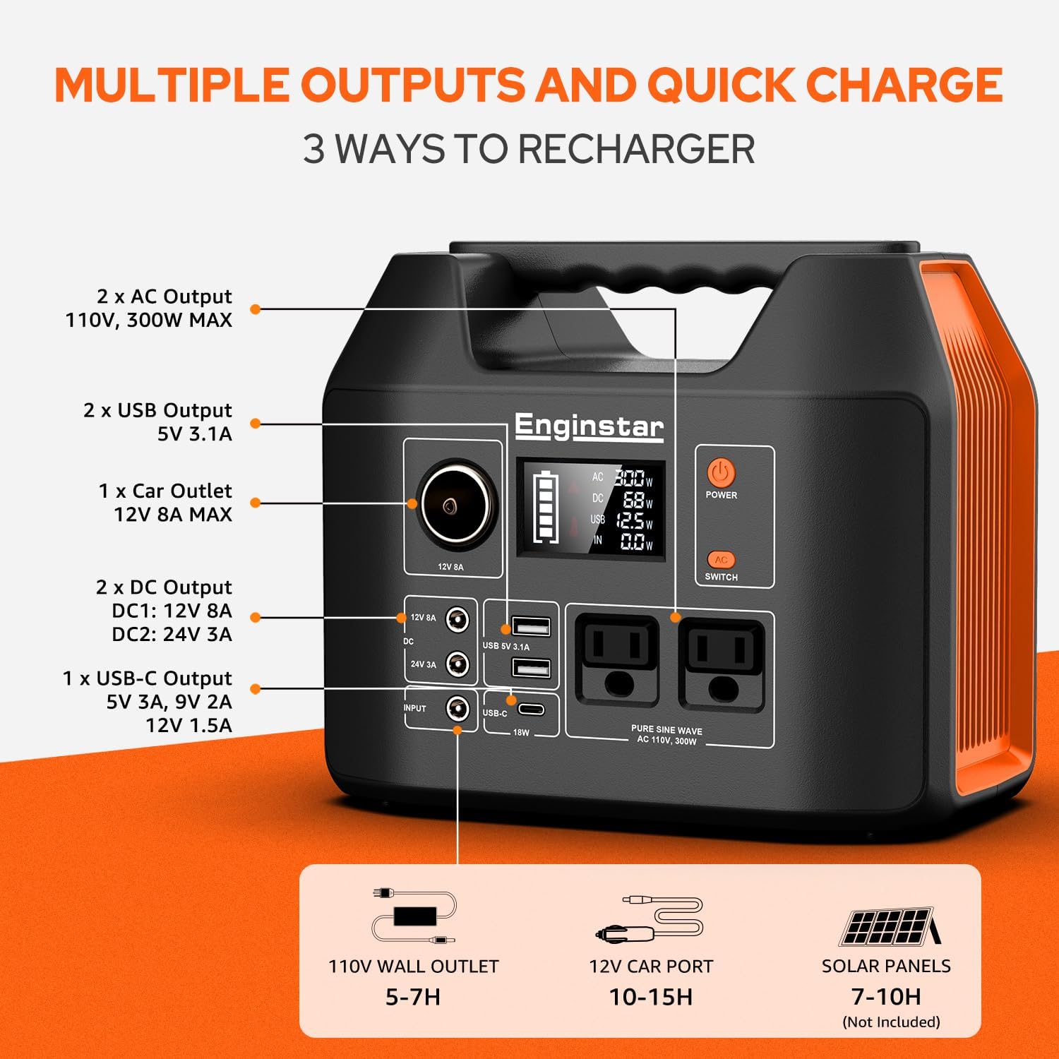 Portable Power Station 300W 29 - Outdoor Power Bank With Ac Outlet のレビューと価格