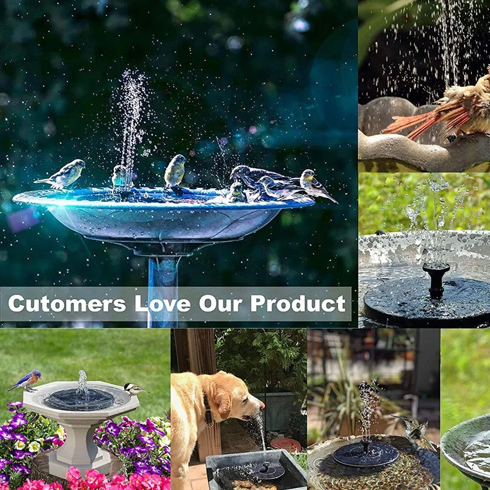 Mini Solar Water Fountain - So - Outdoor Power Source のレビューと価格