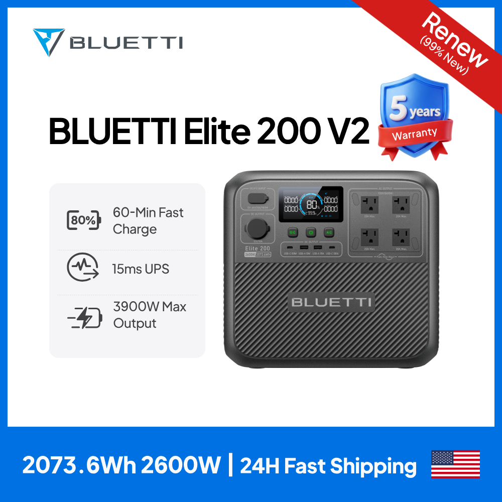 【Renew】BLUETTI Elite 200 V2 Po - Outdoor Power Source のレビューと価格