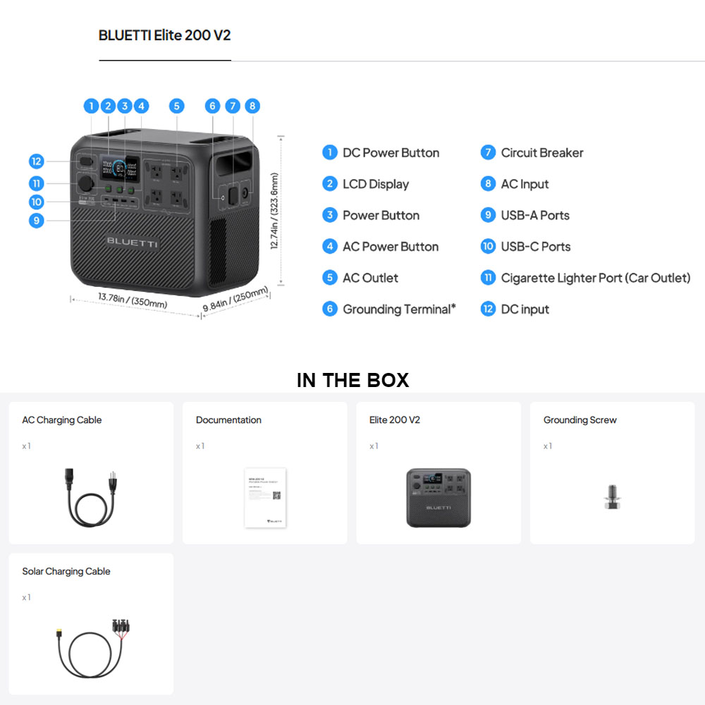 【Renew】BLUETTI Elite 200 V2 Po - Outdoor Power Source のレビューと価格