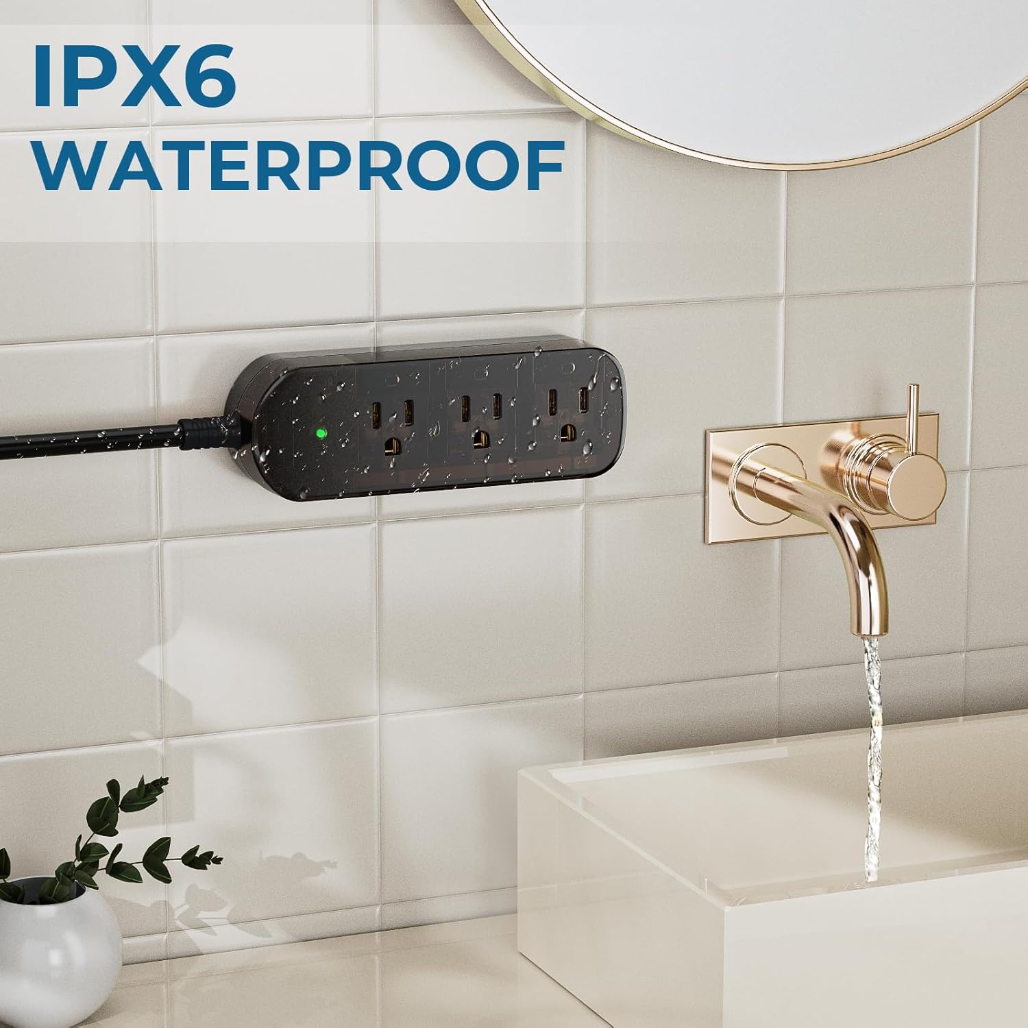 Weatherproof IPX6 Power Strip, - Outdoor Use Power Strip のレビューと価格