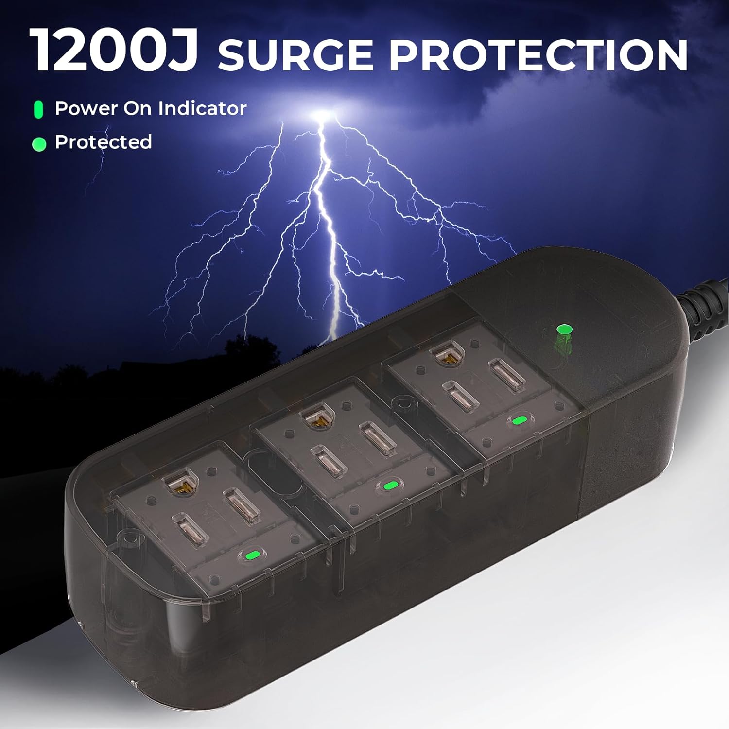 Weatherproof IPX6 Power Strip, - Outdoor Use Power Strip のレビューと価格