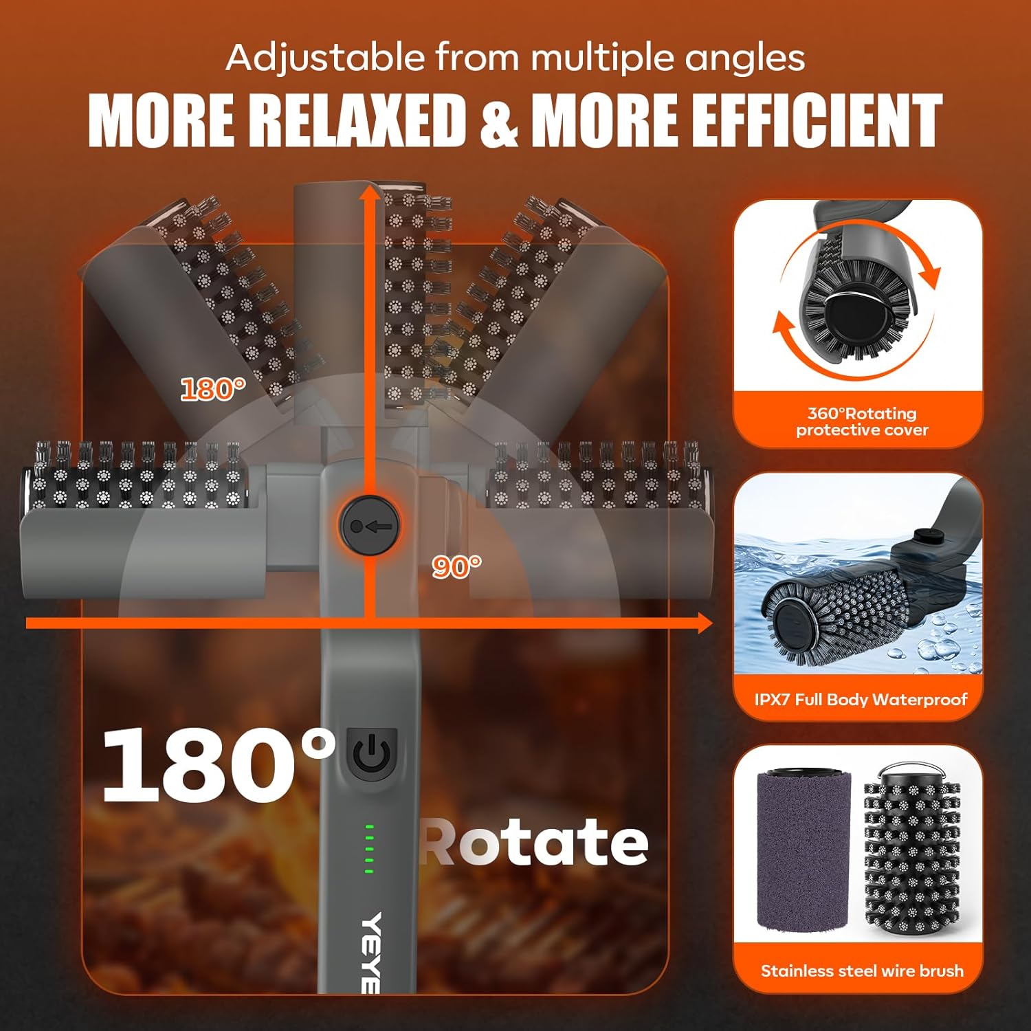 Electric Grill Brush for Outdo - Outdoor Power Brush のレビューと価格
