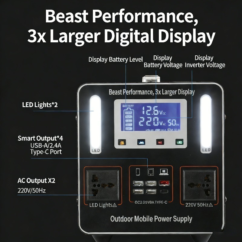 500Wh 500W 220V Portable Power - Outdoor Power Source のレビューと価格
