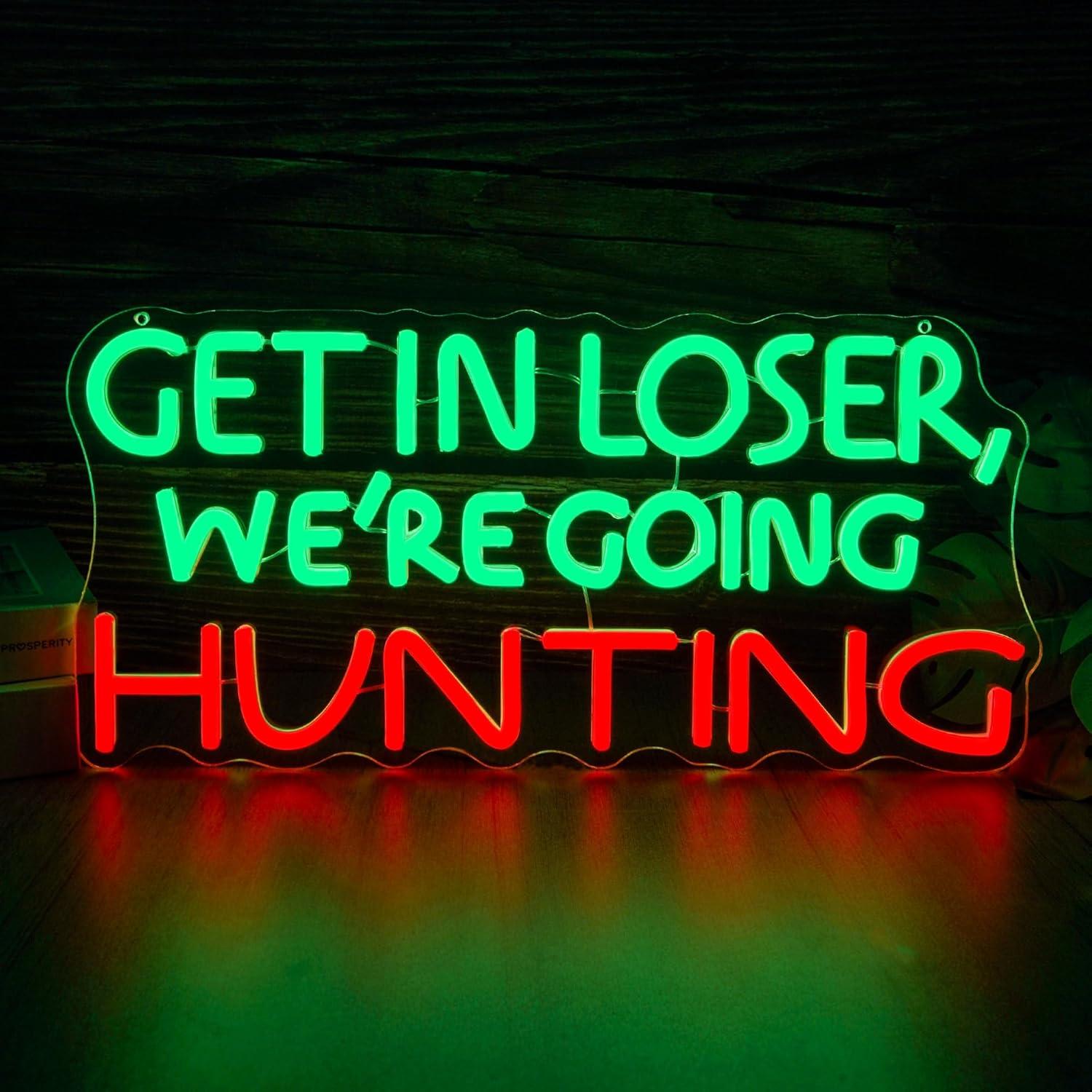 Funny Hunting Neon Sign LED Li - Outdoor Power Usb のレビューと価格