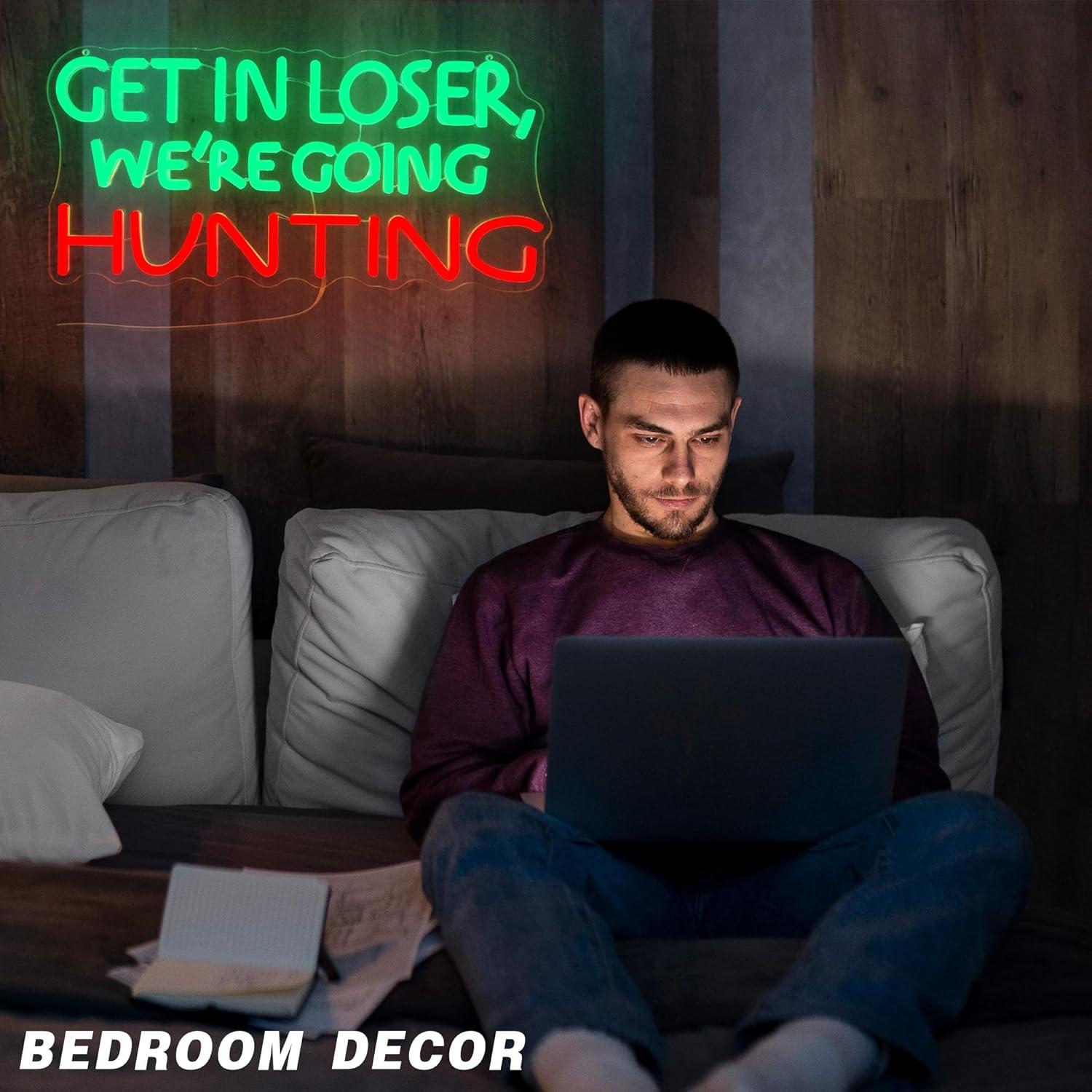 Funny Hunting Neon Sign LED Li - Outdoor Power Usb のレビューと価格