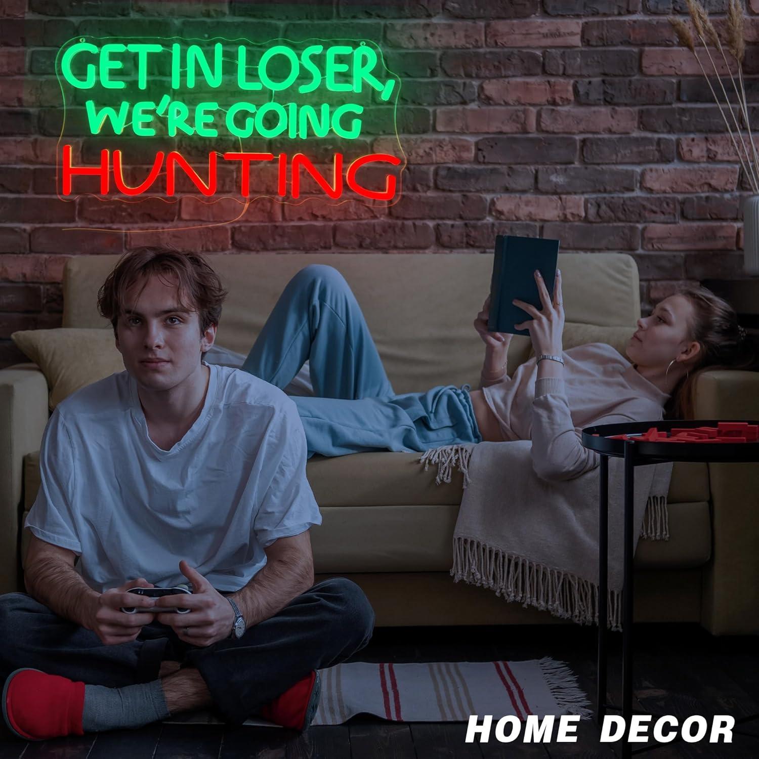 Funny Hunting Neon Sign LED Li - Outdoor Power Usb のレビューと価格