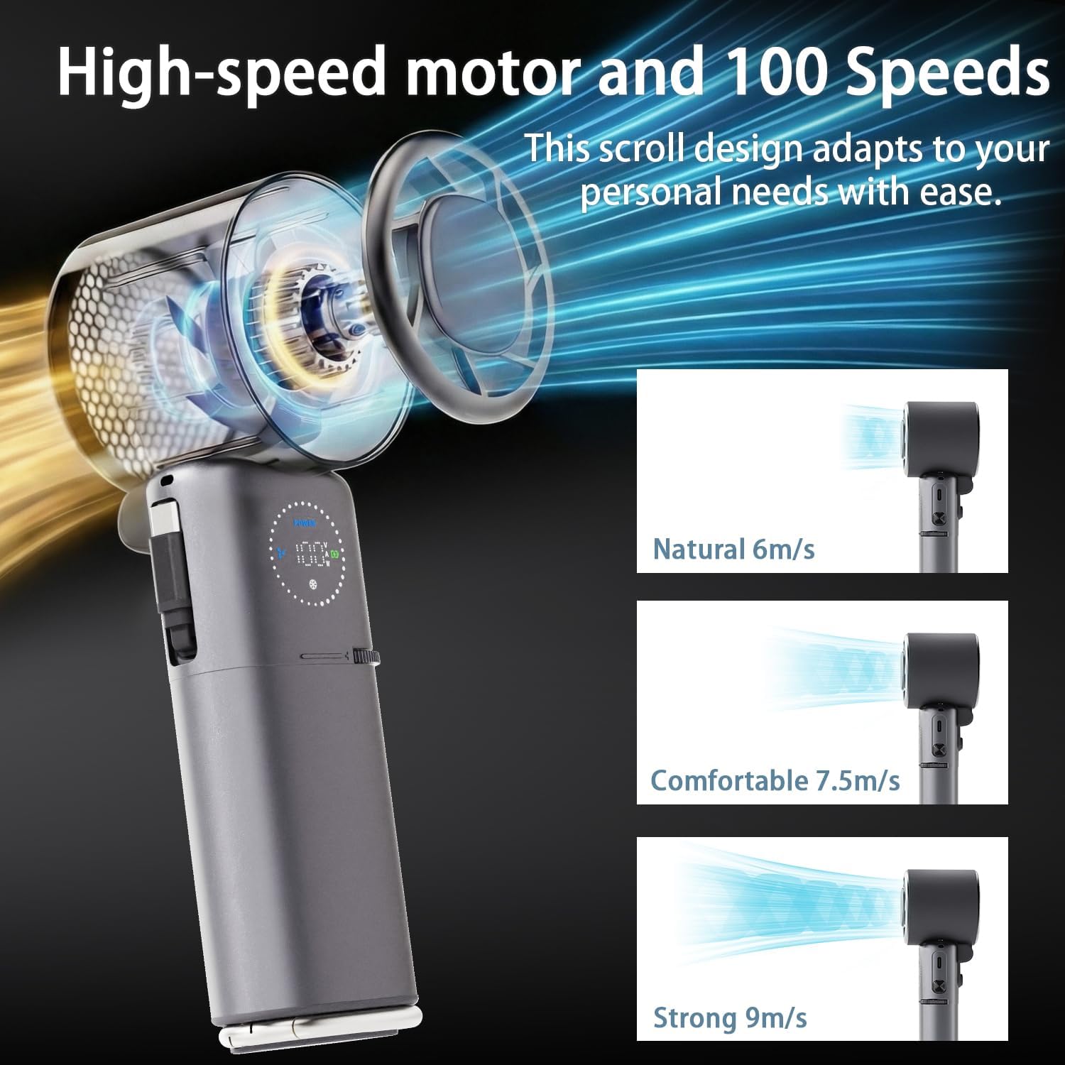 9000mAh Portable Handheld Fan  - Outdoor Power Wheels のレビューと価格