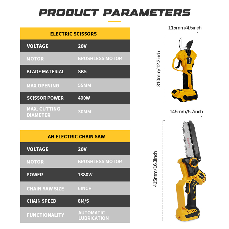 Brushless 6 Inch Electric Chai - Electric Chainsaw Battery のレビューと価格