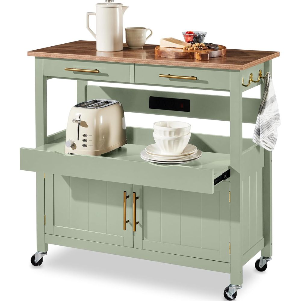 36in Large Rolling Kitchen Isl - Outdoor Power Wheels のレビューと価格