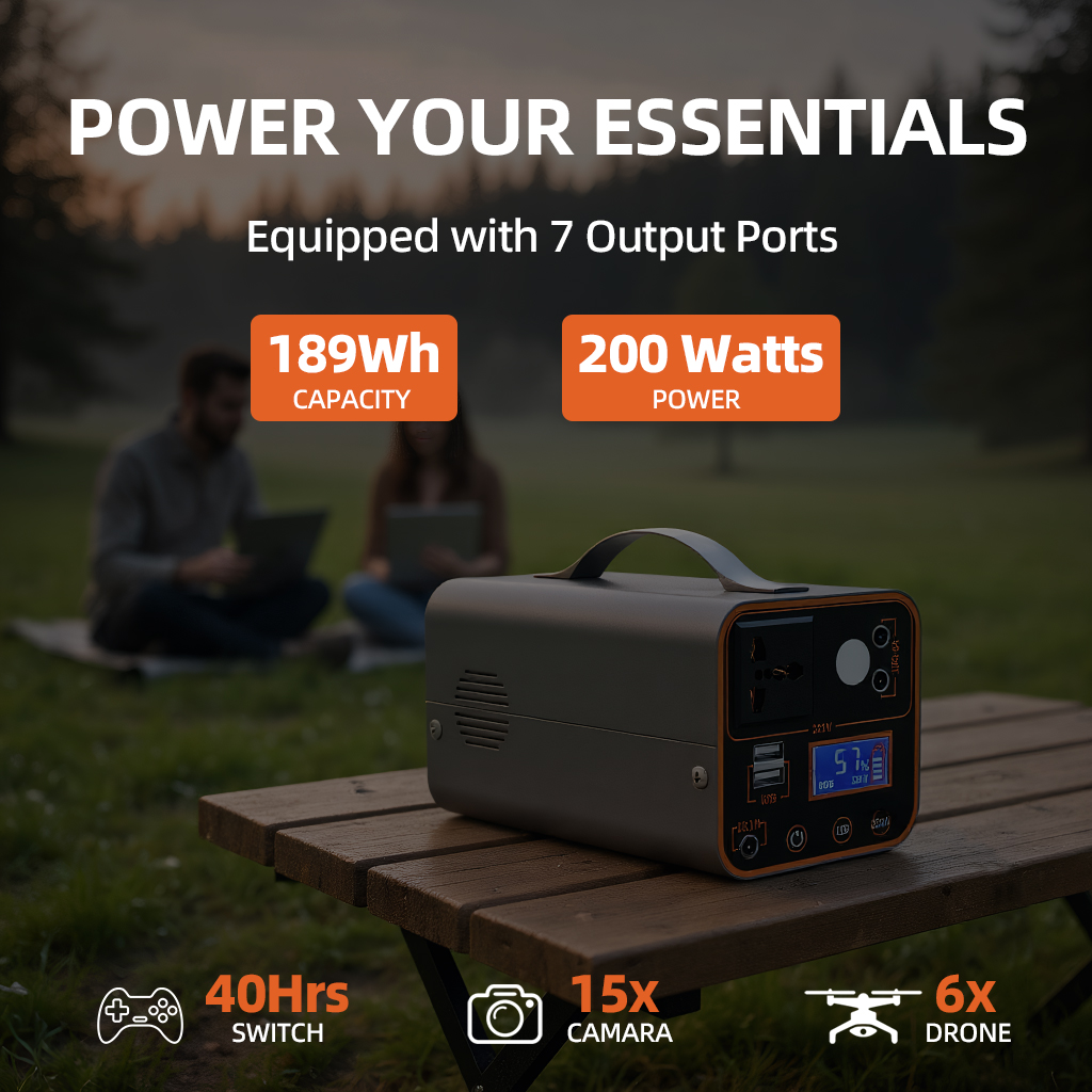 200W Portable Power Station 22 - Outdoor Power Bank With Ac Outlet のレビューと価格