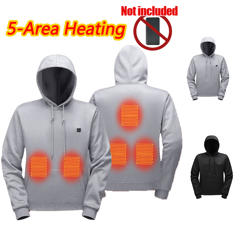 5 Zone Heating Hoodie Heating  - Outdoor Usb Power Bank のレビューと価格