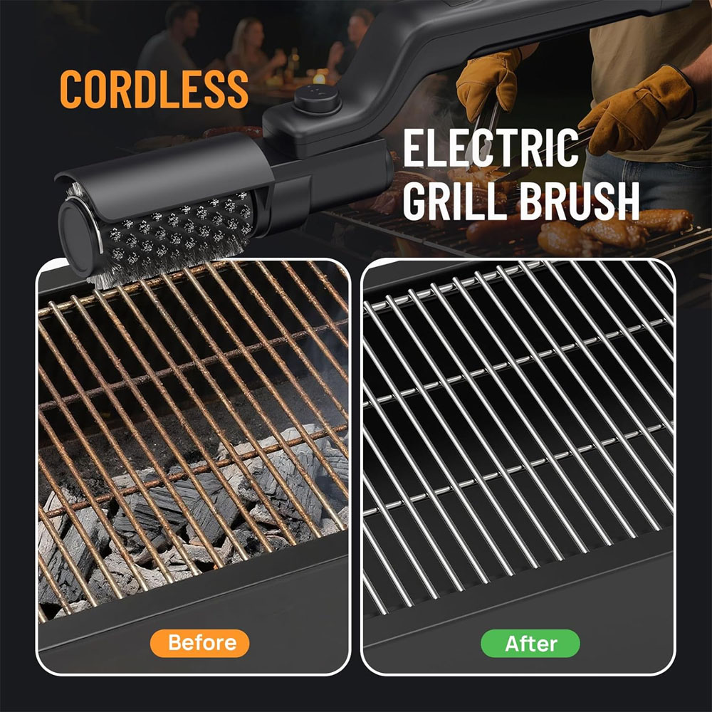 Electric Grill Brush Rechargea - Outdoor Power Brush のレビューと価格