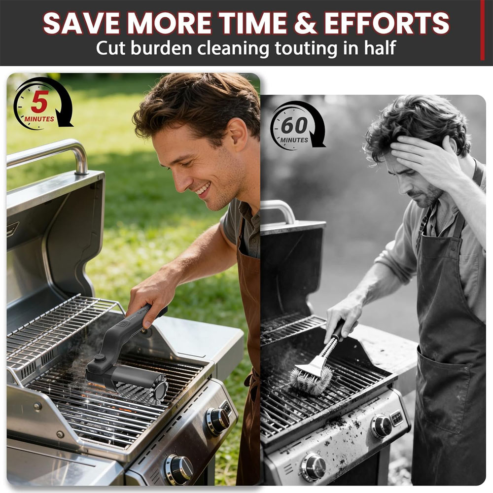 Electric Grill Brush Rechargea - Outdoor Power Brush のレビューと価格