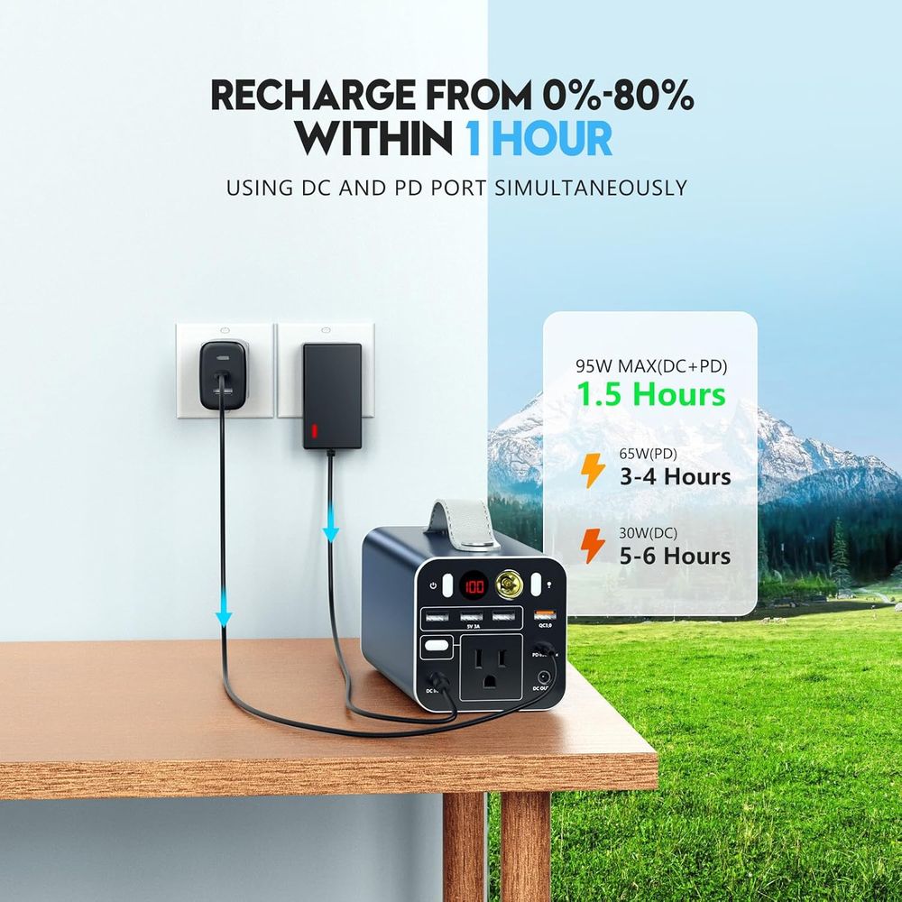 150W Portable Power Station, 1 - Outdoor Power Bank With Ac Outlet のレビューと価格
