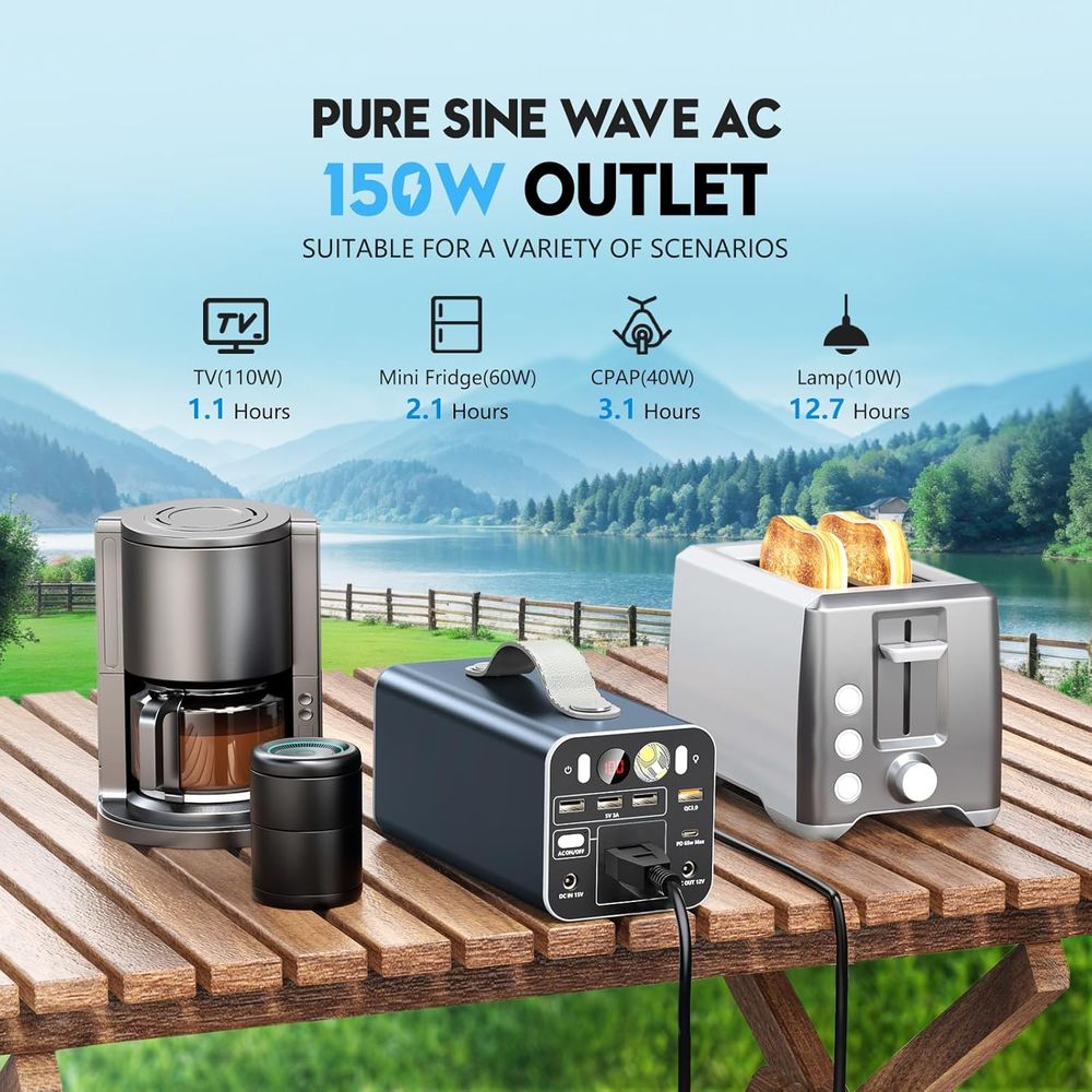 150W Portable Power Station, 1 - Outdoor Power Bank With Ac Outlet のレビューと価格