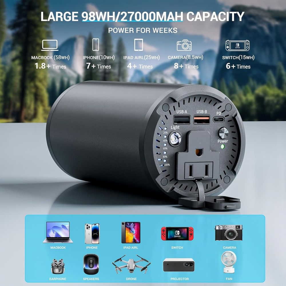 100W AC Outlet 65W PD Portable - Outdoor Power Bank With Ac Outlet のレビューと価格