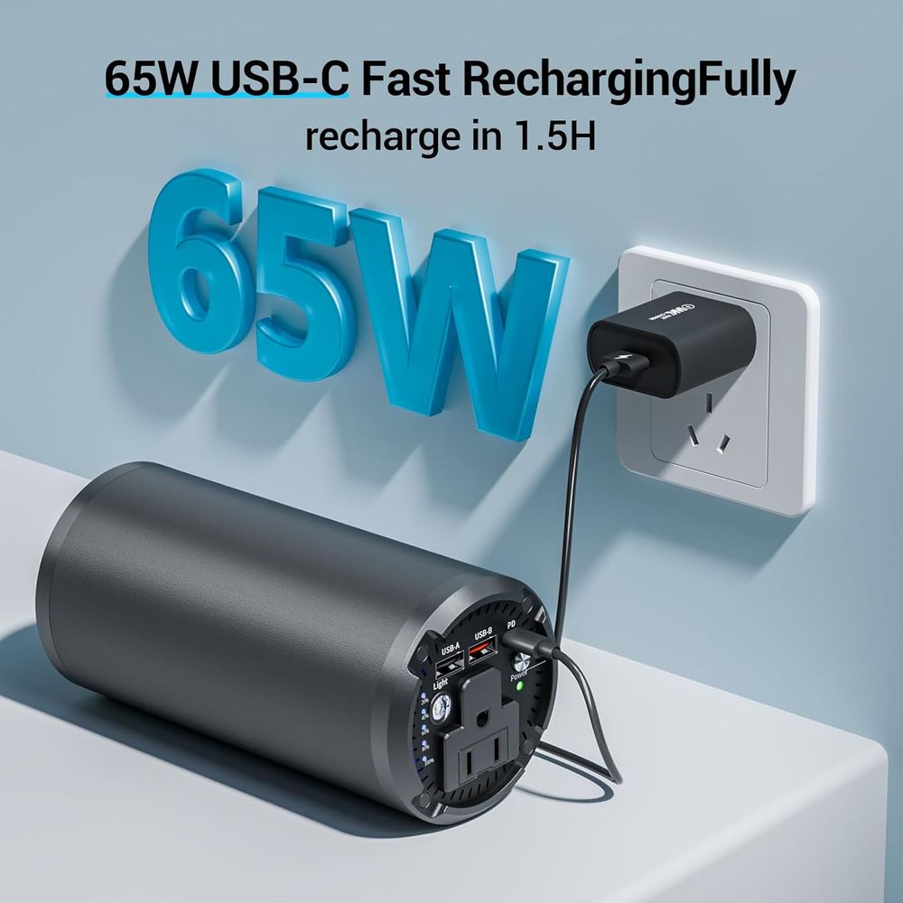 100W AC Outlet 65W PD Portable - Outdoor Power Bank With Ac Outlet のレビューと価格