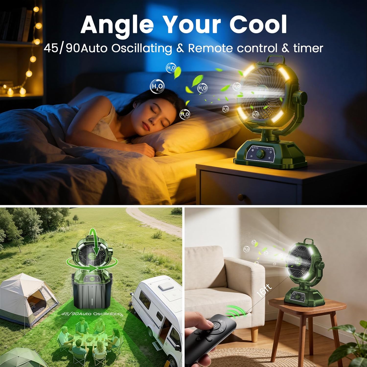 9-Inch Portable Misting Fan Re - Outdoor Usb Power Bank のレビューと価格