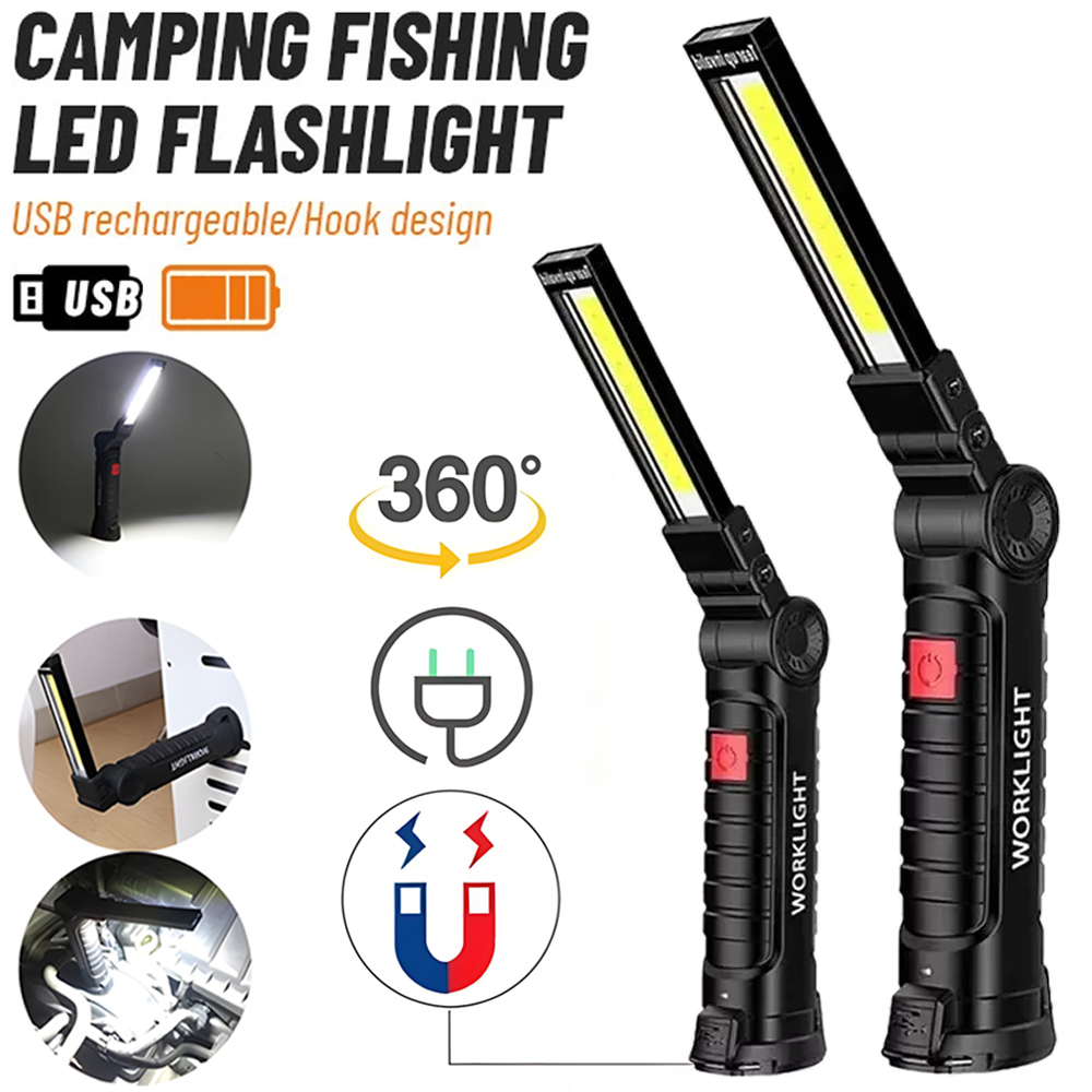 LED COB Flashlight USB Recharg - Outdoor Power Usb のレビューと価格