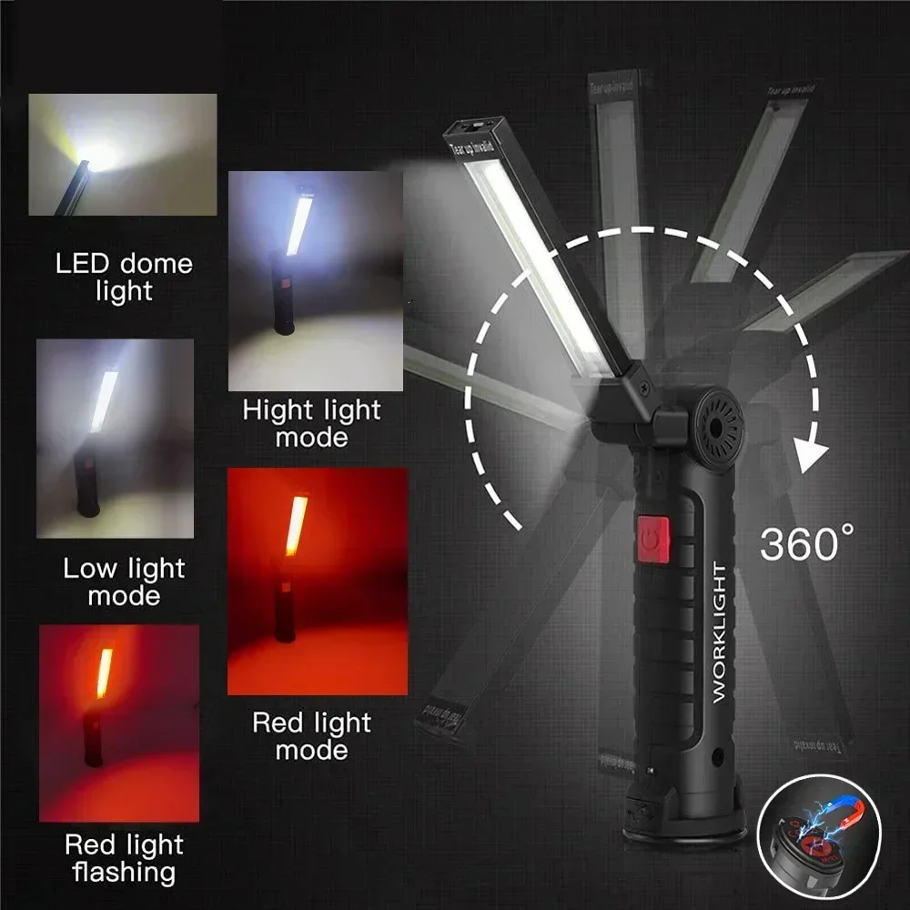 LED COB Flashlight USB Recharg - Outdoor Power Usb のレビューと価格