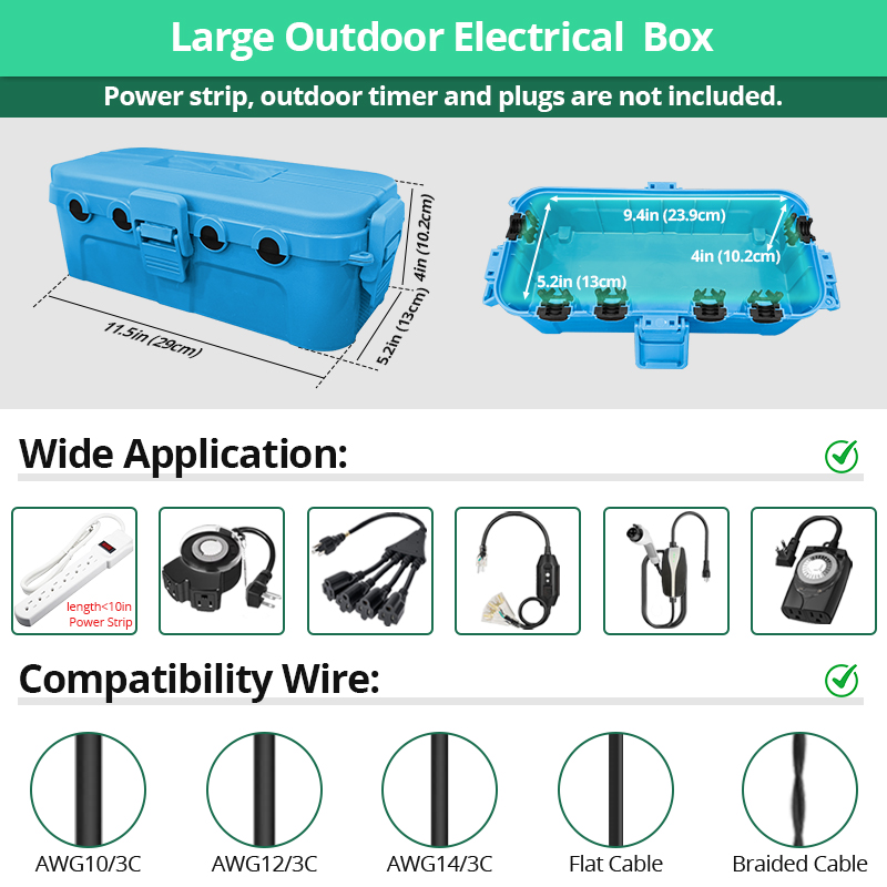 IP54 Medium Waterproof Cable B - Outdoor Use Power Strip のレビューと価格
